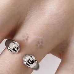 Anillo Huella de Gato Boho en Plata